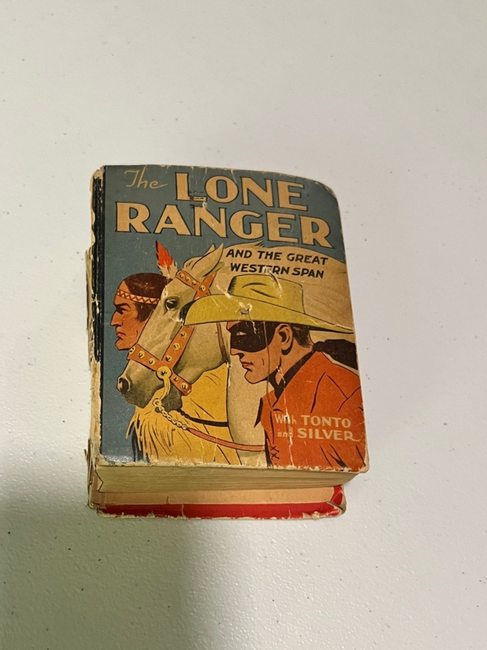 The Lone Ranger Vintage Paperback - Blue, Yellow, Red Cover
